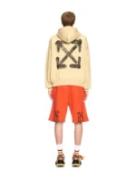 Beiger Hoodie Mit Spray Pfeil - 1