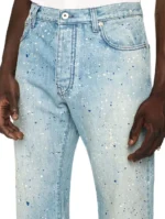 Blaue Jeans Mit Farbspritzern - 1