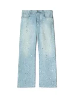 Blaue Jeans Mit Farbspritzern