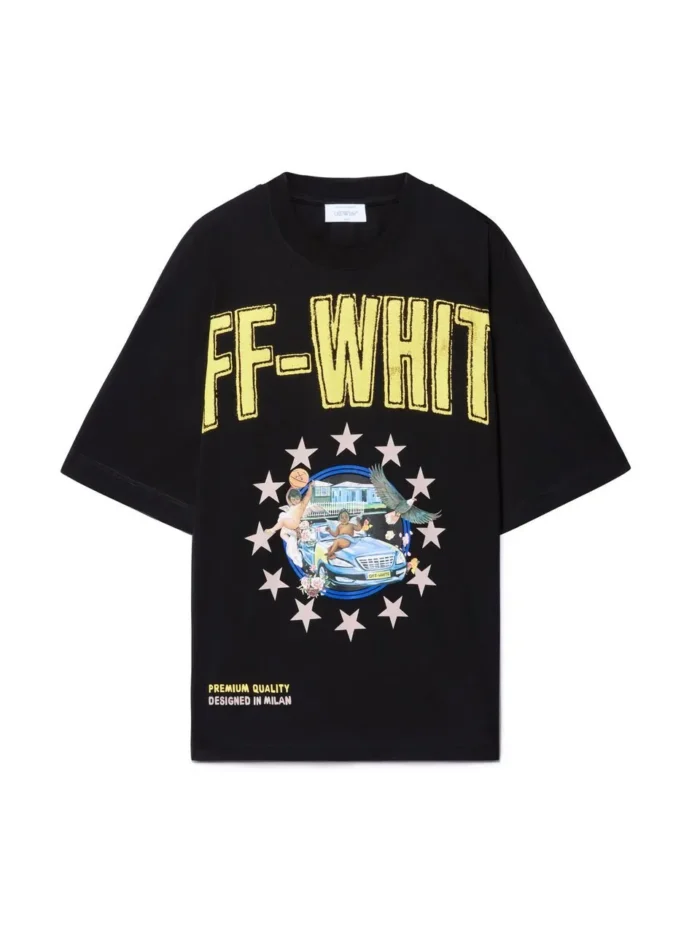 Fresco Star Over T-Shirt – Schwarz