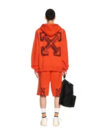 Orangener Vibe Hoodie Mit Pfeil - 1