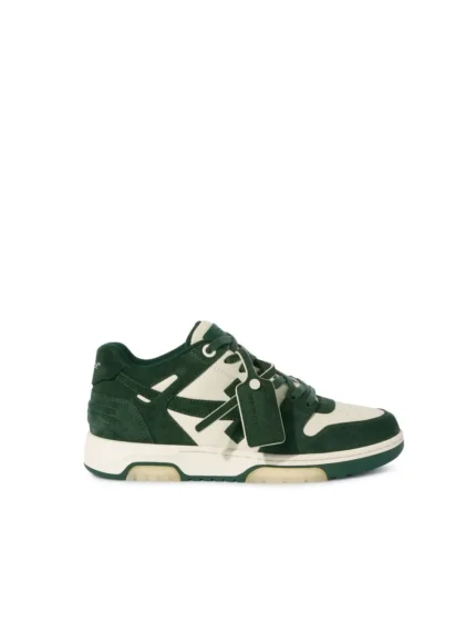 Out of Office Jet Green Ecru Wildleder