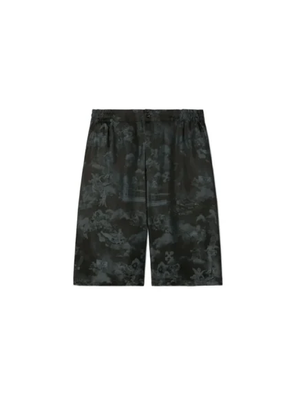 Schwarze Jacquard Bowling-Shorts