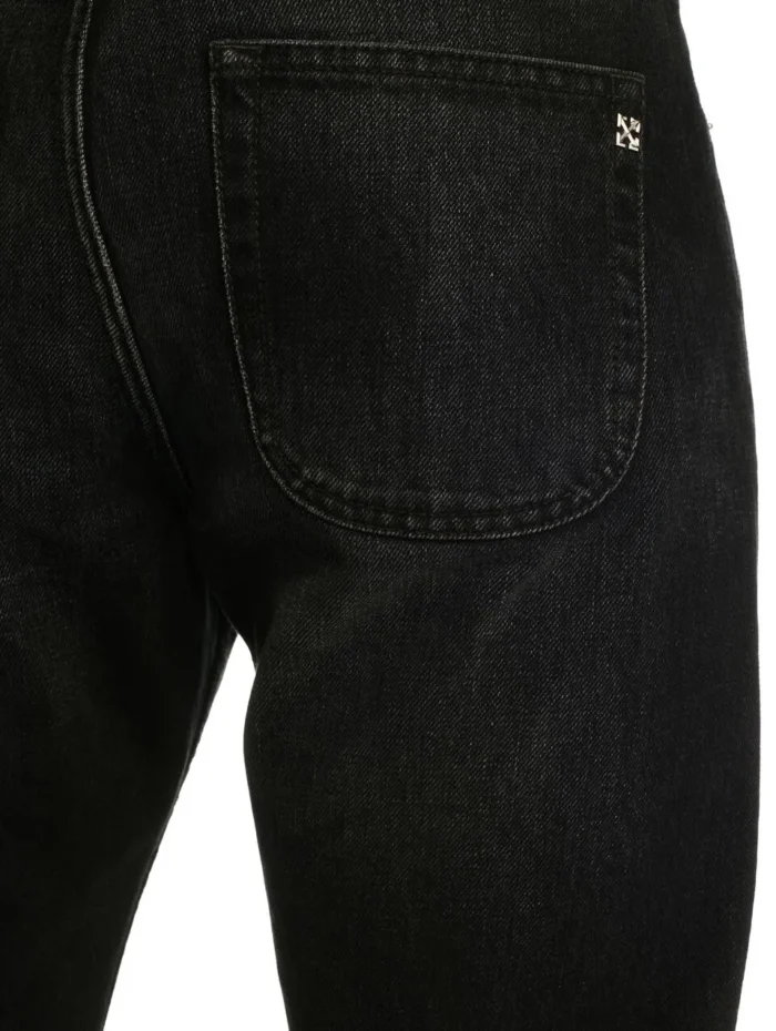 Schwarze Skinny Jeans Mit Pfeil - 1