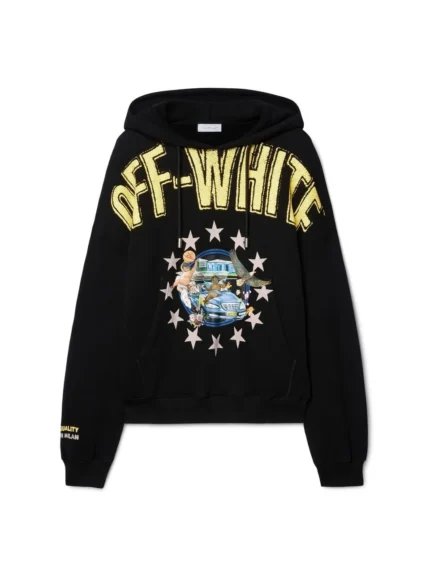 Schwarzer Fresko-Star Hoodie