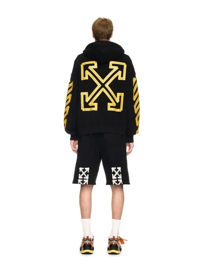 Schwarzer Hoodie Mit Pfeil - 1