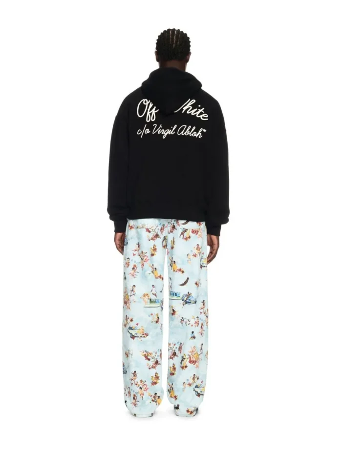Schwarzer Script Hoodie - 1
