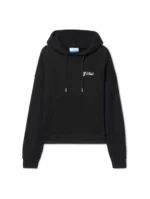 Schwarzer Script Hoodie