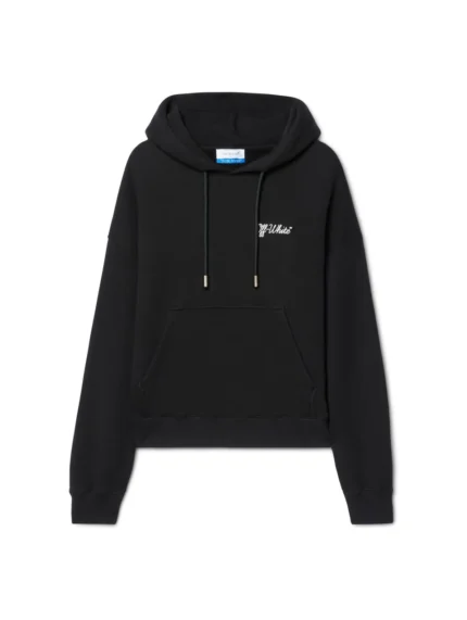 Schwarzer Script Hoodie