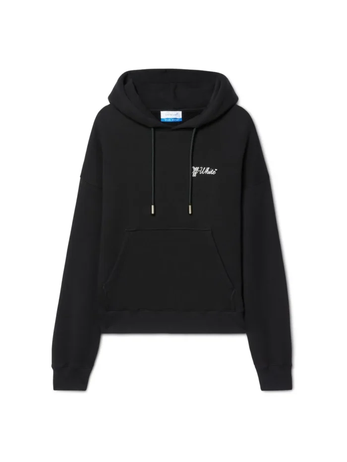 Schwarzer Script Hoodie