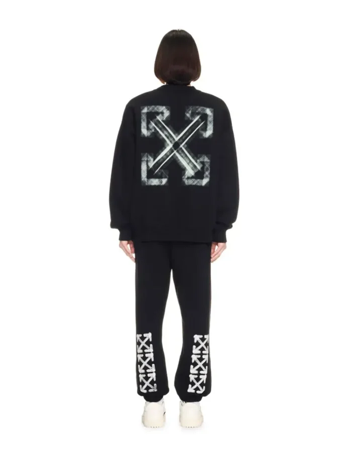Schwarzer Vibe Sweatshirt Mit Pfeil - 1