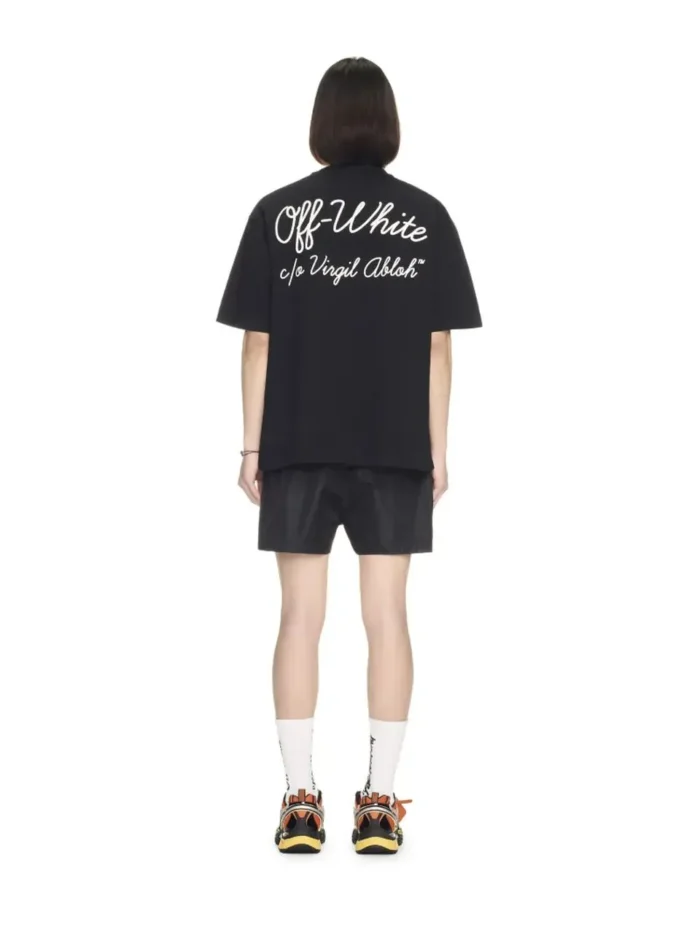 Schwarzes Script T-Shirt - 1