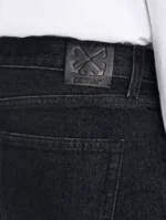 Vintage Schwarze Konische Jeans Mit Pfeil - 1