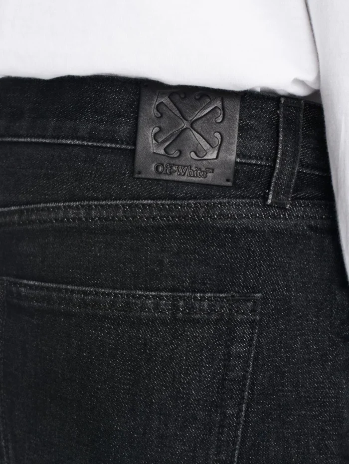 Vintage Schwarze Konische Jeans Mit Pfeil - 1