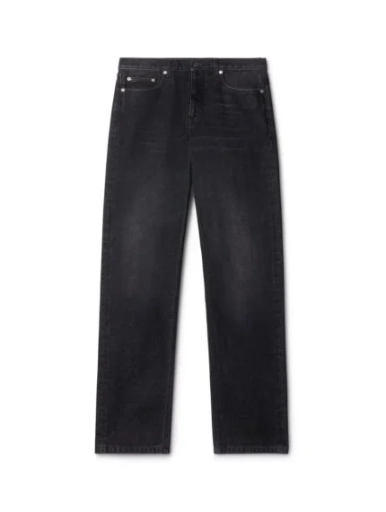 Vintage Schwarze Konische Jeans Mit Pfeil