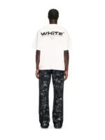 White Off Split T-Shirt - 1
